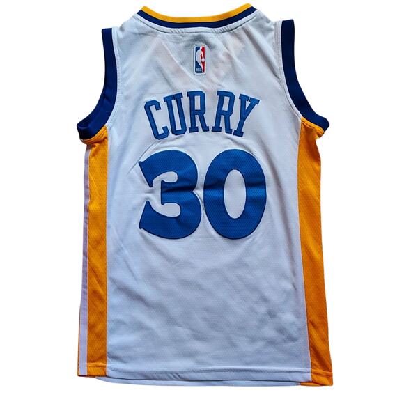Steph Curry Golden State Warriors NBA Kids Youth Association Edition Jersey Sz S - Picture 3 of 7